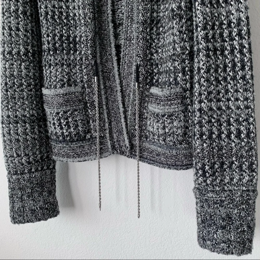 Chanel oversized crystal cashmere silk wool long cardigan cc logo